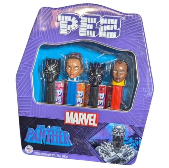 Marvel Other - Marvel Black Panther PEZ Dispenser Set of 4 gift Multicolor